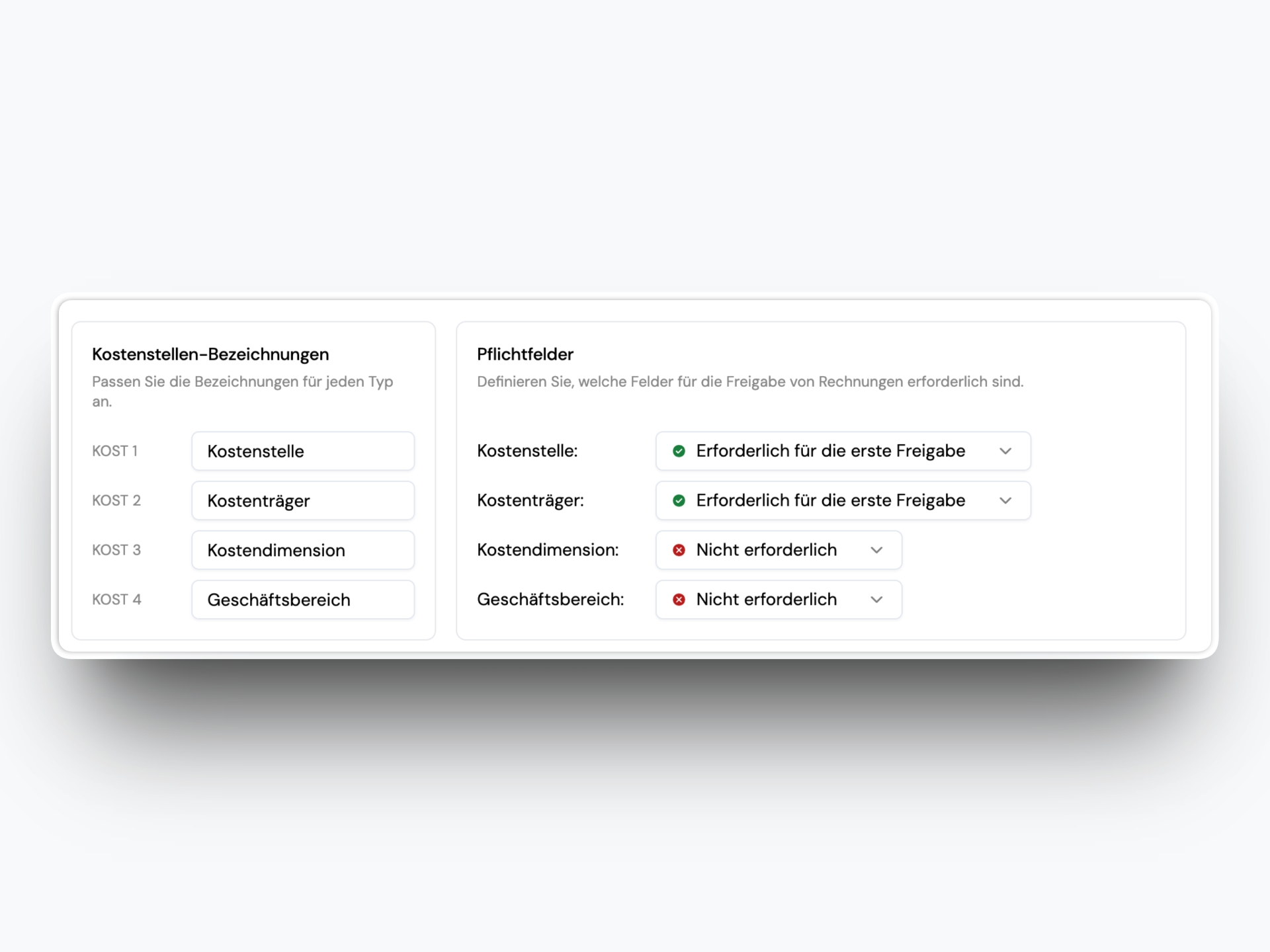 More Cost Center Dimensions
